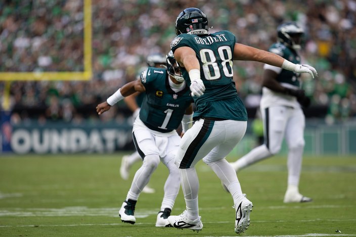 Eagles v Commanders - Claggett Jalen Hurts Dallas Goedert