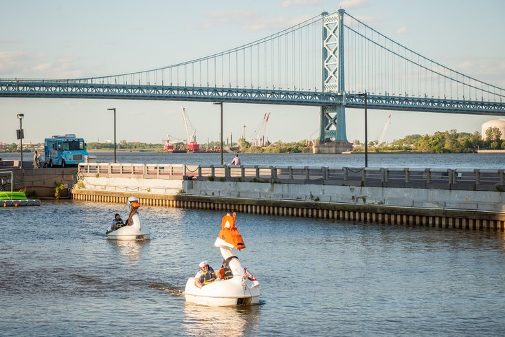 Delaware River pedal boats