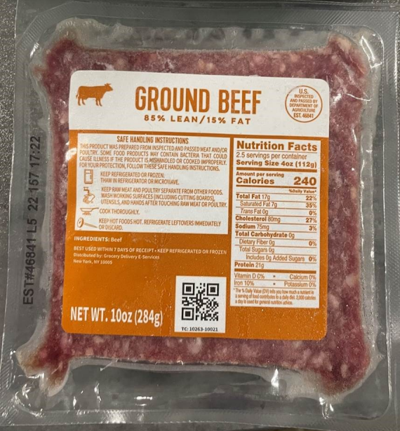 HelloFresh beef E. Coli