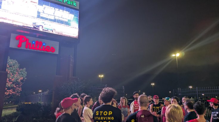 Palestine protesters Phillies