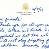 Sen. Bob Casey Thank You letter