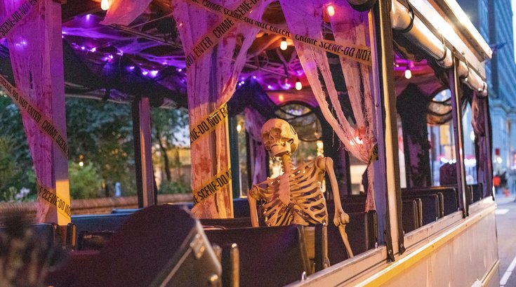 Haunted trolley tour