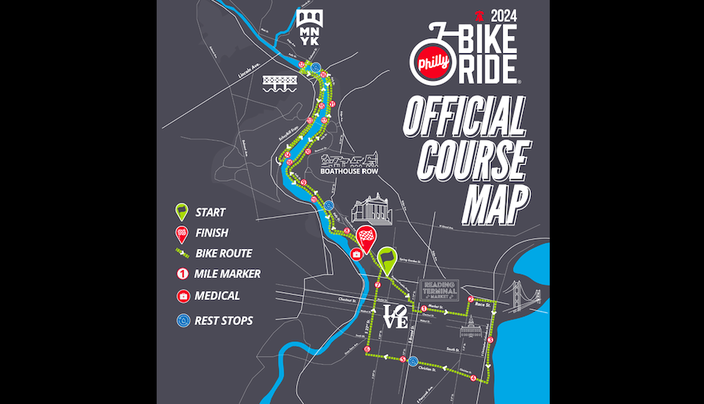 philly bike ride course map