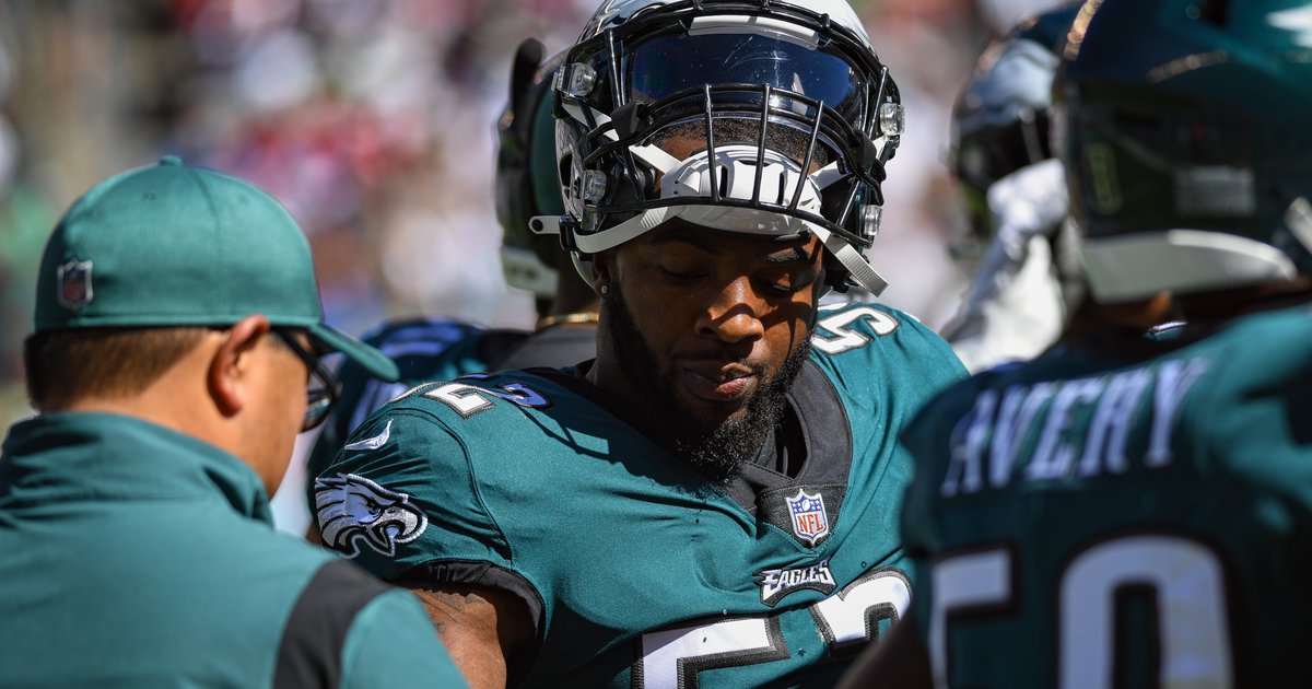 Eagles LB Davion Taylor done for the season