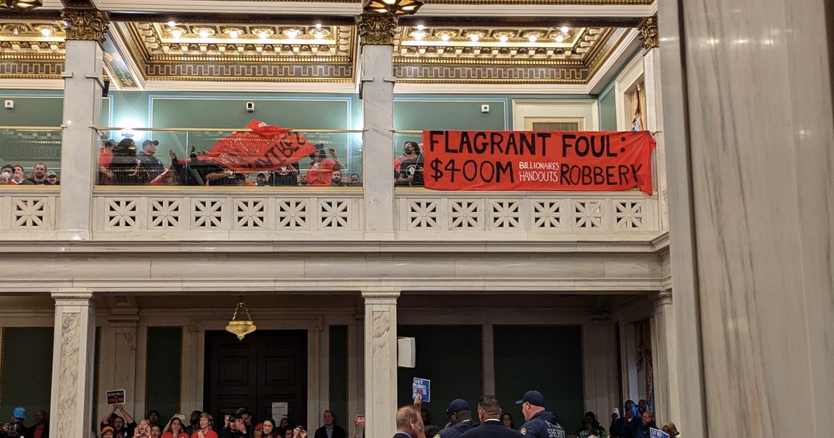 Protesters pack City Council to object introduction of legislation for new 76ers arena in Center City