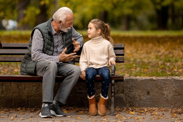 Grandfather Mentoring Grandkid
