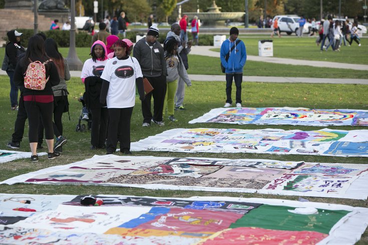 AIDS Memorial Quilt on display