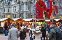 Christmas Village at LOVE Park