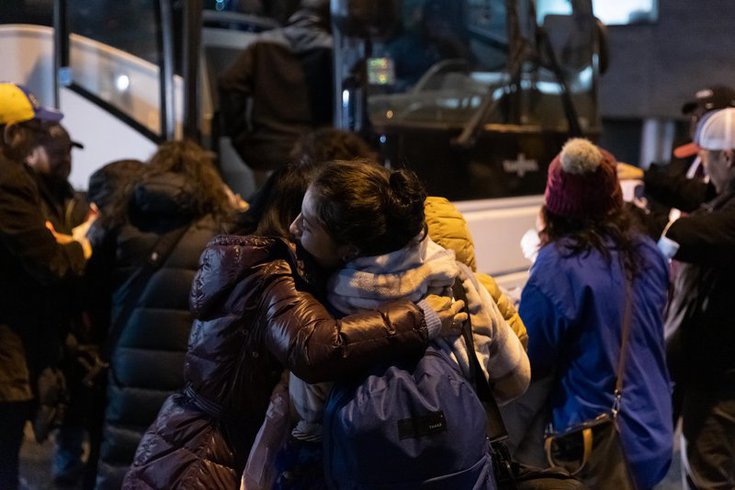 Migrant buses three and four arrive in Philly from Texas