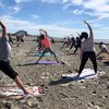 Yoga on the beach in Wildwood
