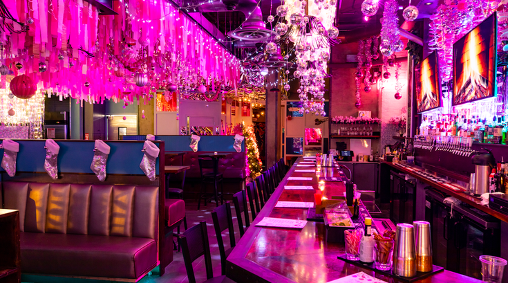 white elephant christmas bar