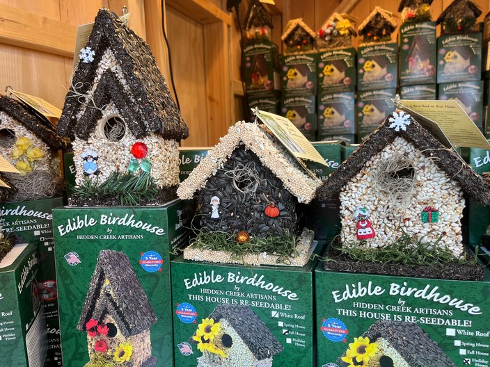 christmas village birdhouse