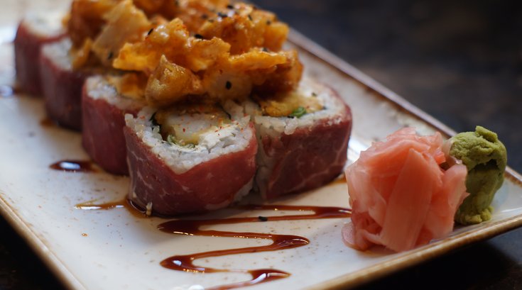 Ocean Prime surf and turf sushi roll