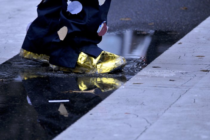 2019 Mummers Parade puddle