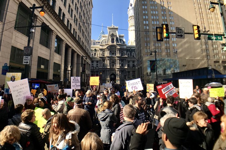 13th Street Trump protest