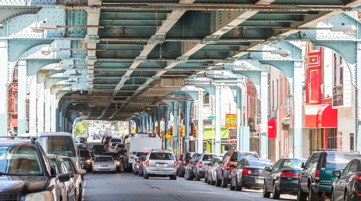 Carroll - The elevated Market-Frankford Line in Kensington