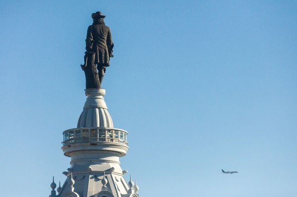 William Penn statue getting summer cleaning