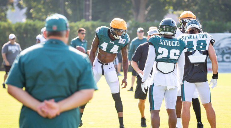 Carroll - Miles Sanders and Alex Singleton Eagles Training Camp