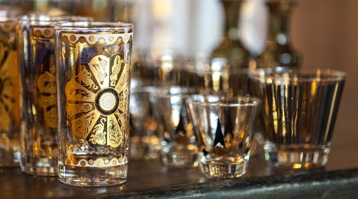 Vintage glassware Bud & marilyn