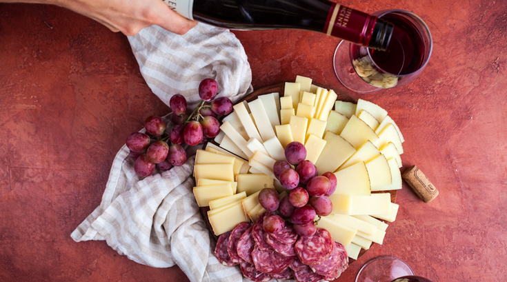 Di Bruno Bros. wine and cheese plate
