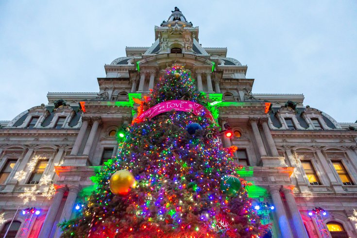 Holiday tree Philadelphia City Hall