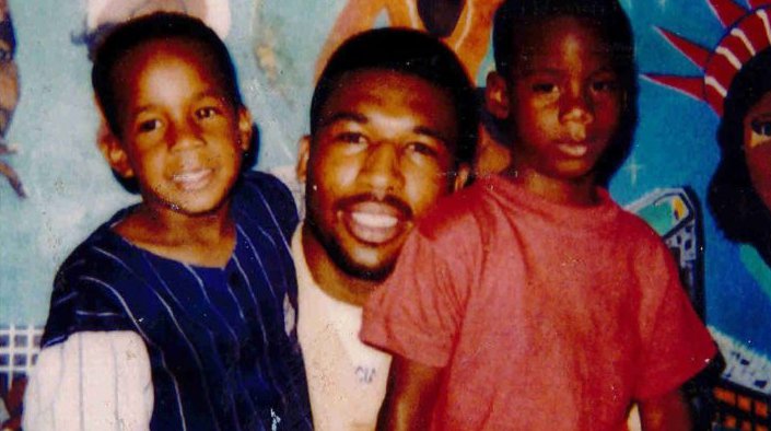 Anthony Wright with son