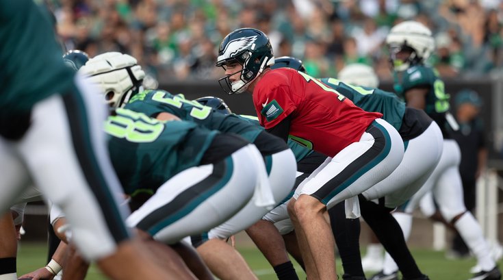 Eagles-practice-Tanner-McKee-offensive-line-080324