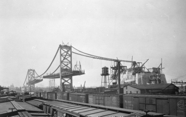 Ben Franklin Bridge construction 16