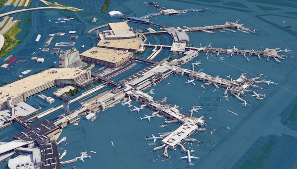 phila airport sea levels 