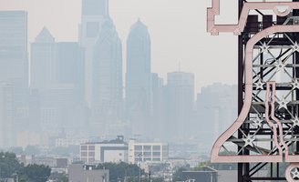 Wildfire smoke Philly