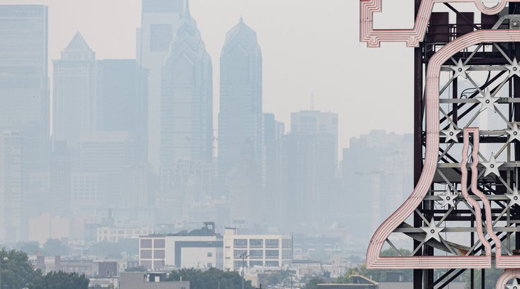 Wildfire smoke Philly