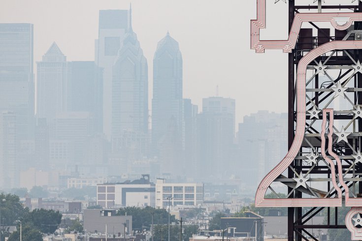 Wildfire smoke Philly