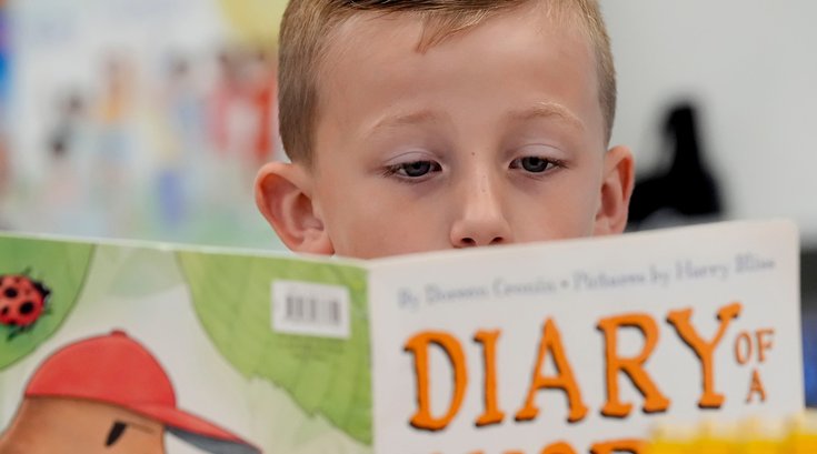 Student reading