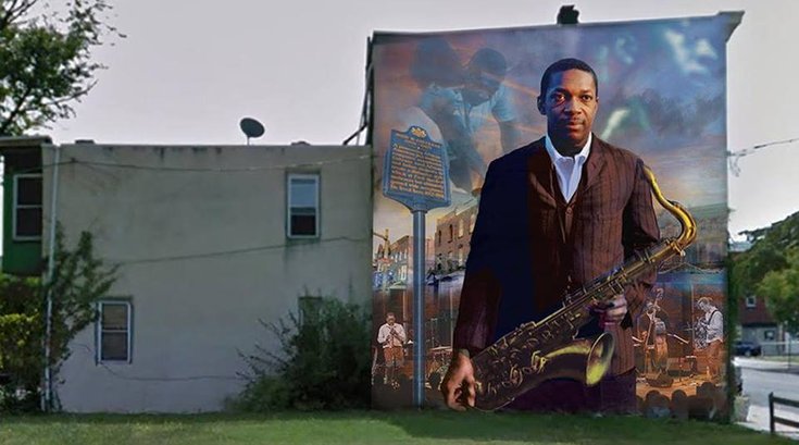 john coltrane jazz mural
