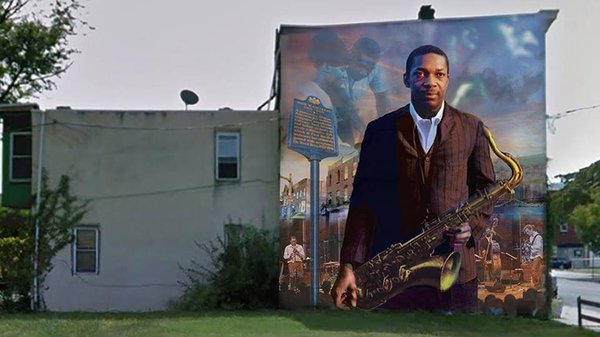 john coltrane jazz mural