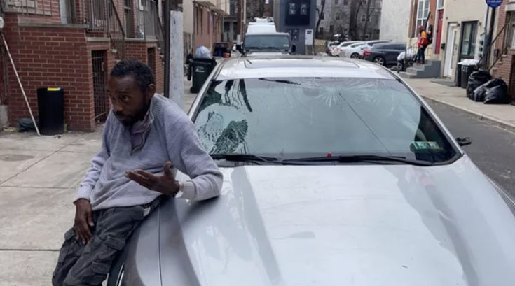 Eagles Fans Car Pierce