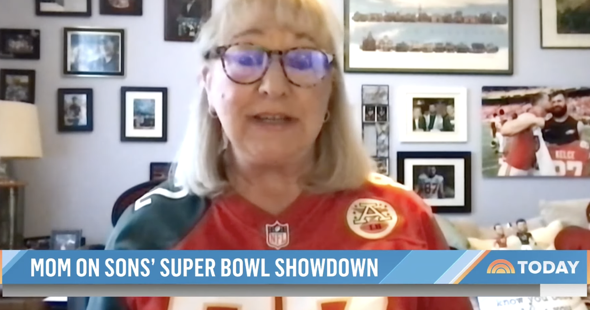 Donna Kelce, mother of Jason and Travis, on Super Bowl LVII