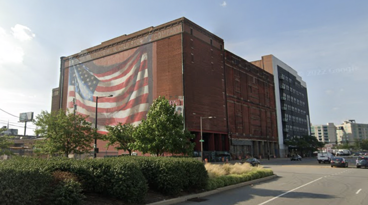 American Flag Mural Building Philly