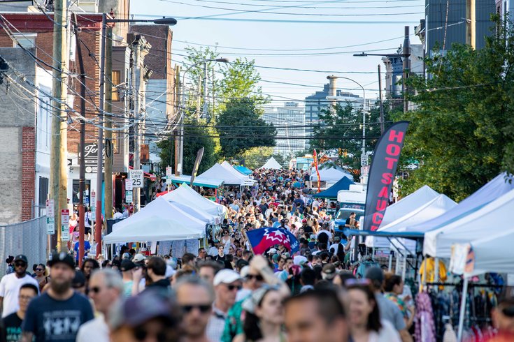 Crowds gather during the 2nd Street Festival in Northern Liberties