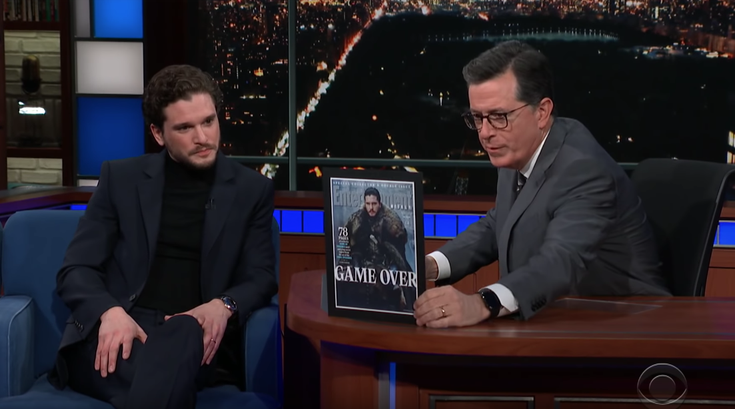 Kit Harington appears on 'Late Show with Stephen Colbert'