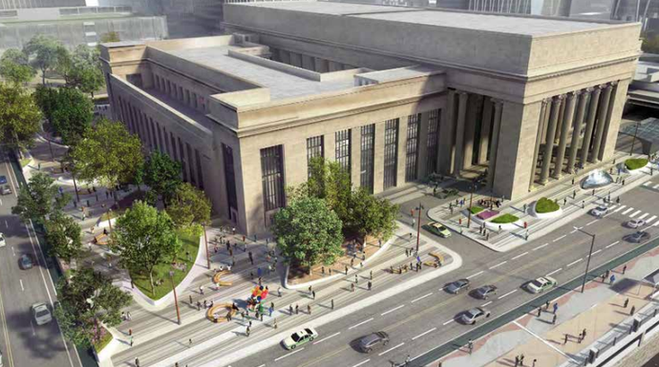 30th Street Station Plaza rendering 4