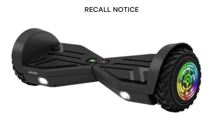 Jetson Hoverboard Recall Fire Hazard