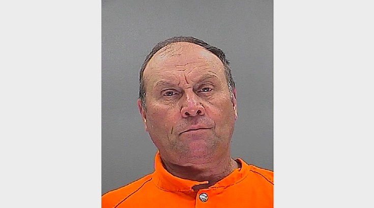 Veteran therapy dog shot