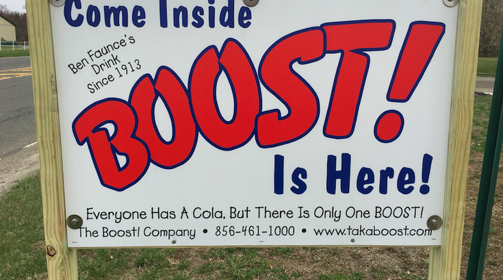 BOOST! sign