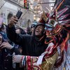 2017 mummers parade selfie