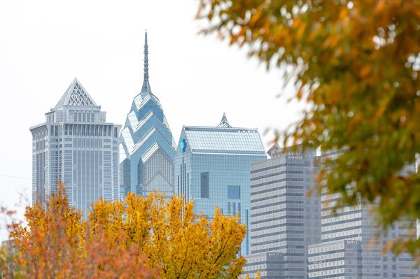 Philly Skyline in the fall