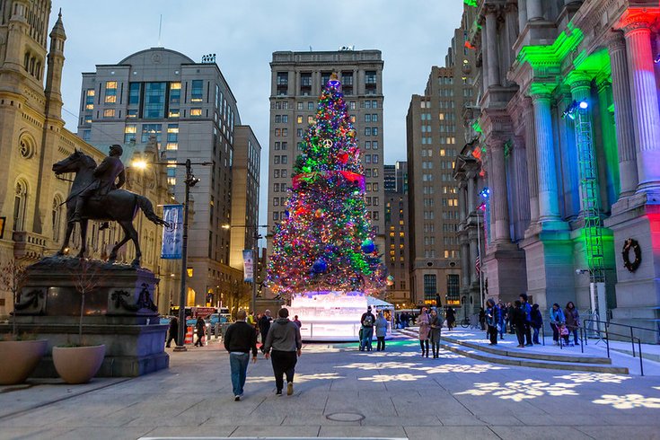 Christmas Tree in Philadelphia Holiday Lights