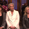 Emma Thompson, Tina Fey, and Amy Poehler in SNL monologue 