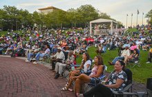 Crowds at Wiggins Park