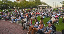 Crowds at Wiggins Park